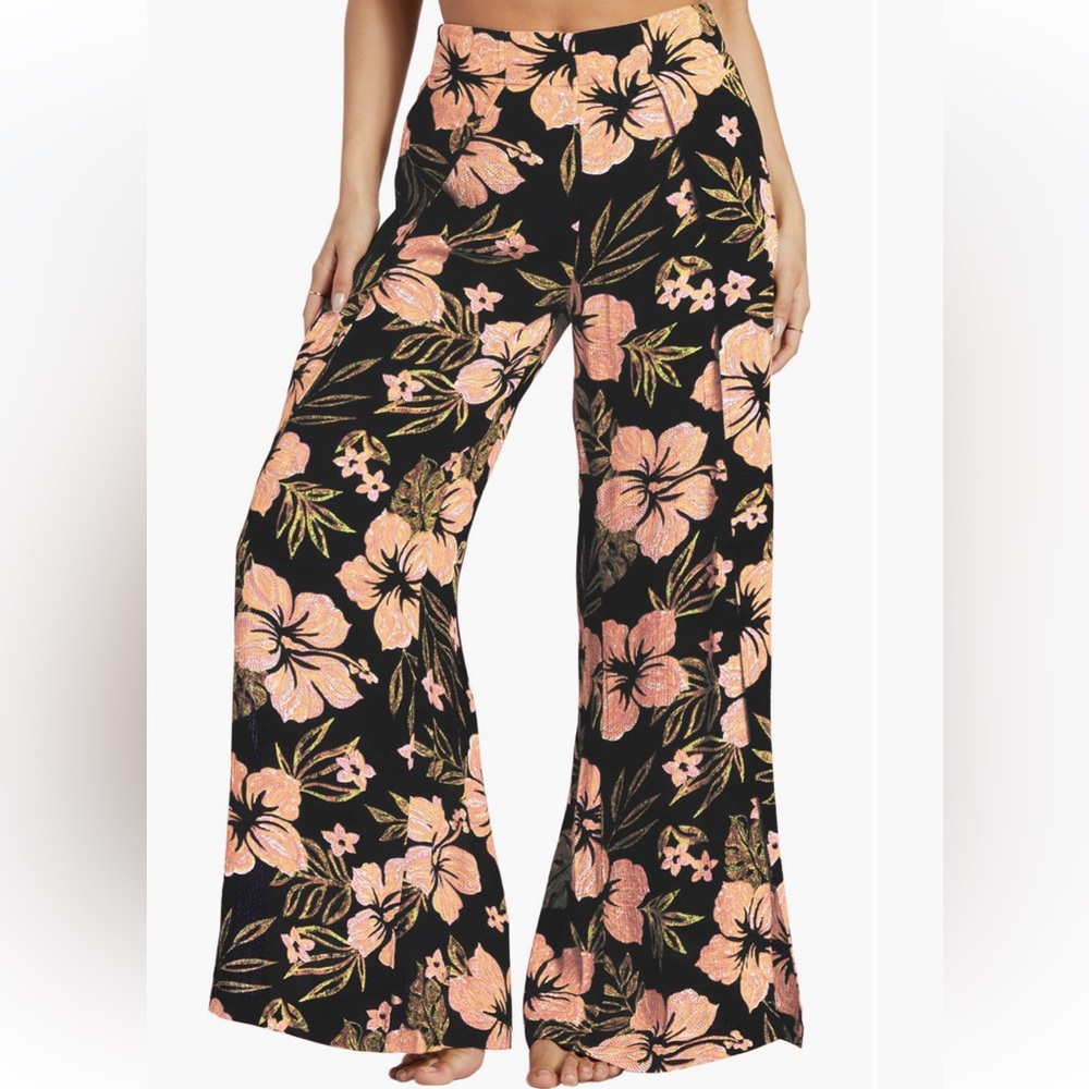 Billabong Slit Leg Floral Pants